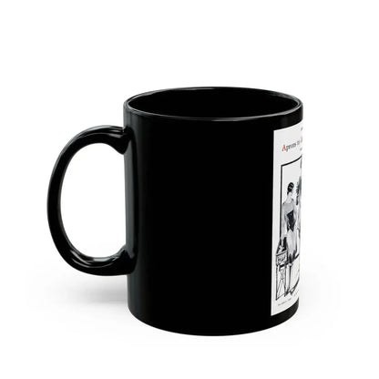Aprons to Lighten Household Tasks, Needlecraft, September 1928 - Black Coffee Mug - Go Mug Yourself