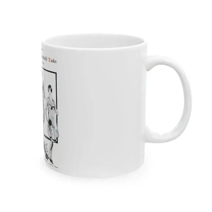 Aprons to Lighten Household Tasks, Needlecraft, September 1928 - White Coffee Mug - Go Mug Yourself
