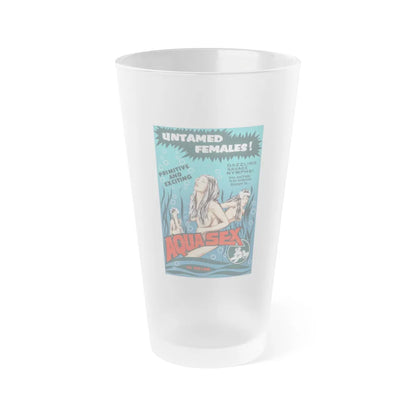 AQUA SEX (THE MERMAIDS OF TIBURON) 1962 Movie Poster - Frosted Pint Glass 16oz-Go Mug Yourself