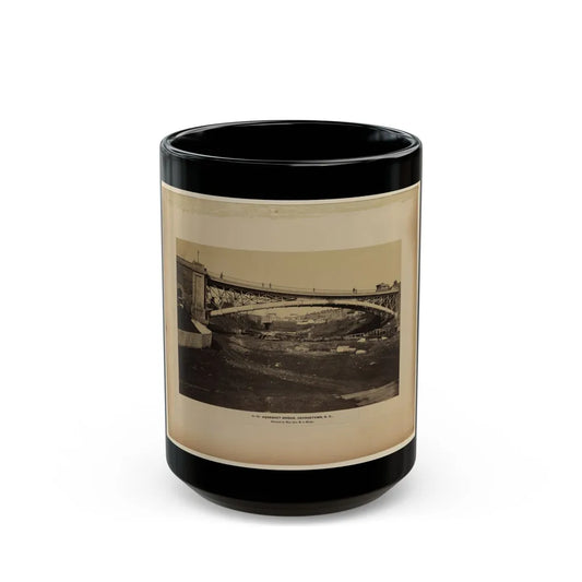 Aqueduct Bridge, Georgetown, D.C., Erected By Maj. Gen. M.C. Meigs (U.S. Civil War) Black Coffee Mug-15oz-Go Mug Yourself