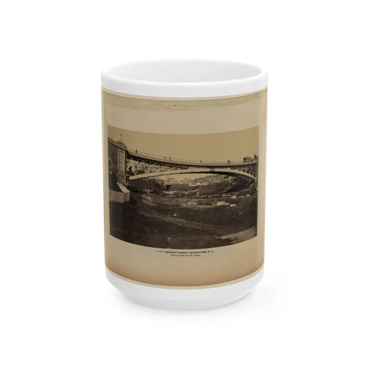 Aqueduct Bridge, Georgetown, D.C., Erected By Maj. Gen. M.C. Meigs (U.S. Civil War) White Coffee Mug-15oz-Go Mug Yourself
