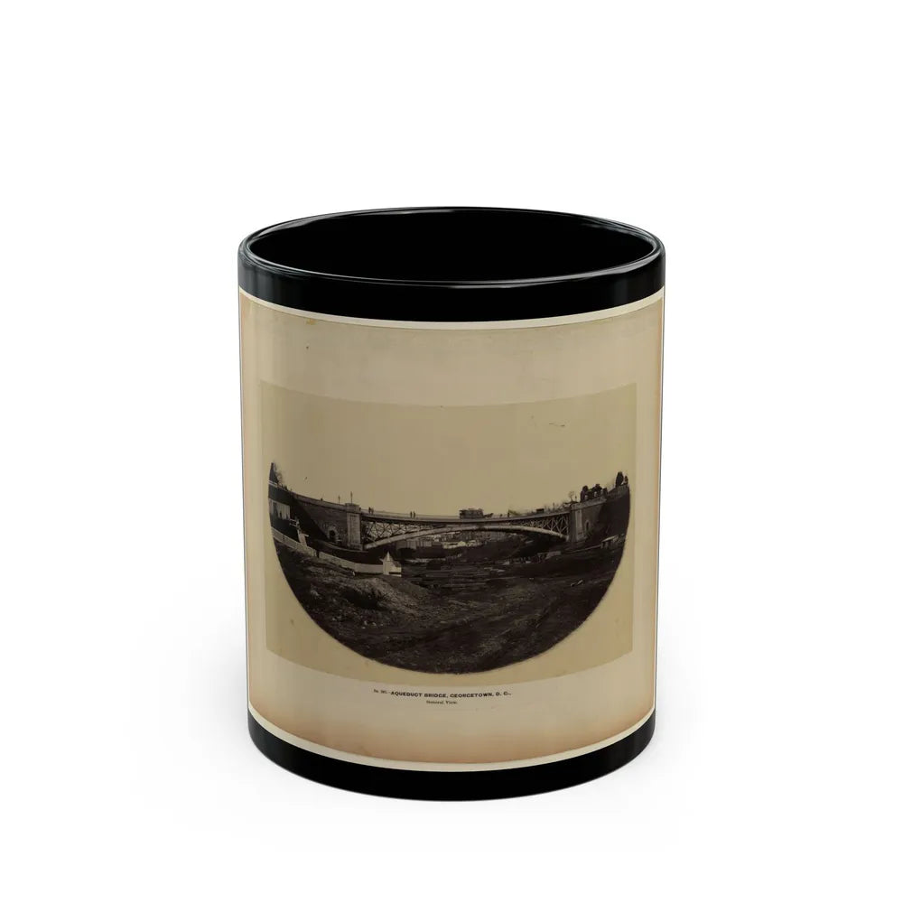 Aqueduct Bridge, Georgetown, D.C., General View (U.S. Civil War) Black Coffee Mug-11oz-Go Mug Yourself