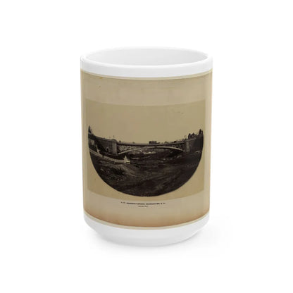 Aqueduct Bridge, Georgetown, D.C., General View (U.S. Civil War) White Coffee Mug-15oz-Go Mug Yourself