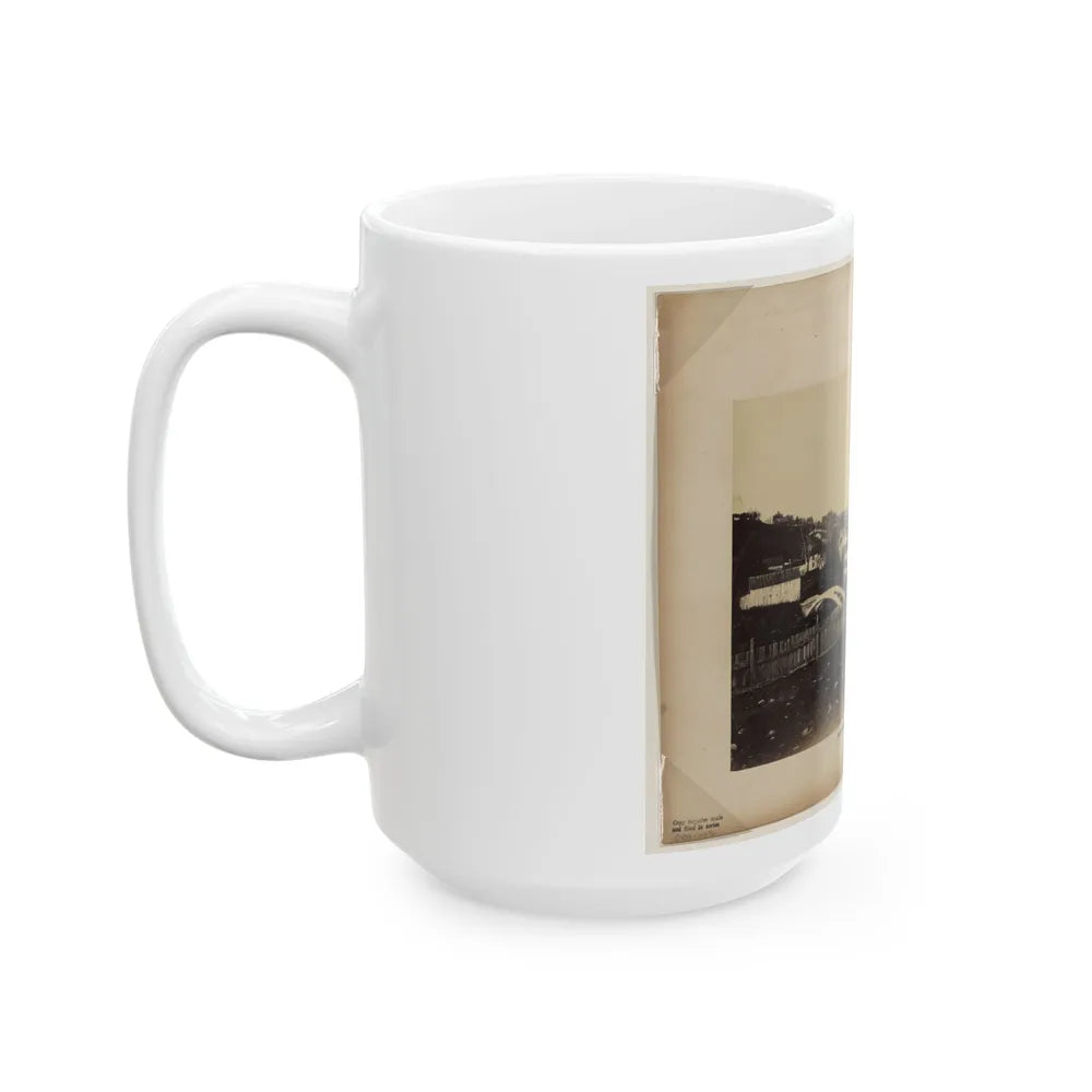 Aqueduct Bridge, Georgetown, D.C., Looking Toward Washington (U.S. Civil War) White Coffee Mug-Go Mug Yourself