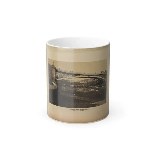 Aqueduct Bridge, Georgetown, D.C., Erected by Maj. Gen. M.C. Meigs (U.S. Civil War) Color Changing Coffee Mug 11oz Default Title 11oz - Go Mug Yourself