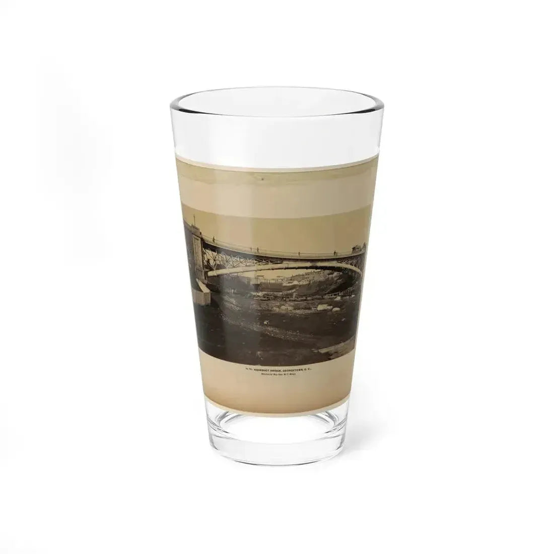 Aqueduct Bridge, Georgetown, D.C., Erected By Maj. Gen. M.C. Meigs (U.S. Civil War) Pint Glass 16oz 16oz - Go Mug Yourself