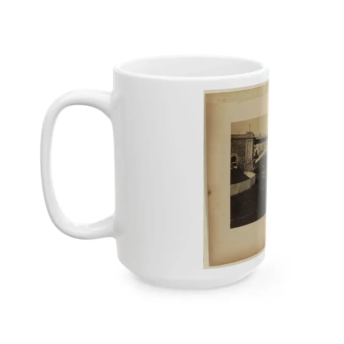 Aqueduct Bridge, Georgetown, D.C., Erected By Maj. Gen. M.C. Meigs (U.S. Civil War) White Coffee Mug - Go Mug Yourself