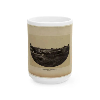 Aqueduct Bridge, Georgetown, D.C., General View (U.S. Civil War) White Coffee Mug 15oz - Go Mug Yourself