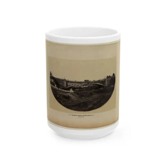 Aqueduct Bridge, Georgetown, D.C., General View (U.S. Civil War) White Coffee Mug 15oz - Go Mug Yourself