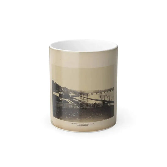 Aqueduct Bridge, Georgetown, D.C., Looking Toward Washington (U.S. Civil War) Color Changing Coffee Mug 11oz Default Title - Go Mug Yourself