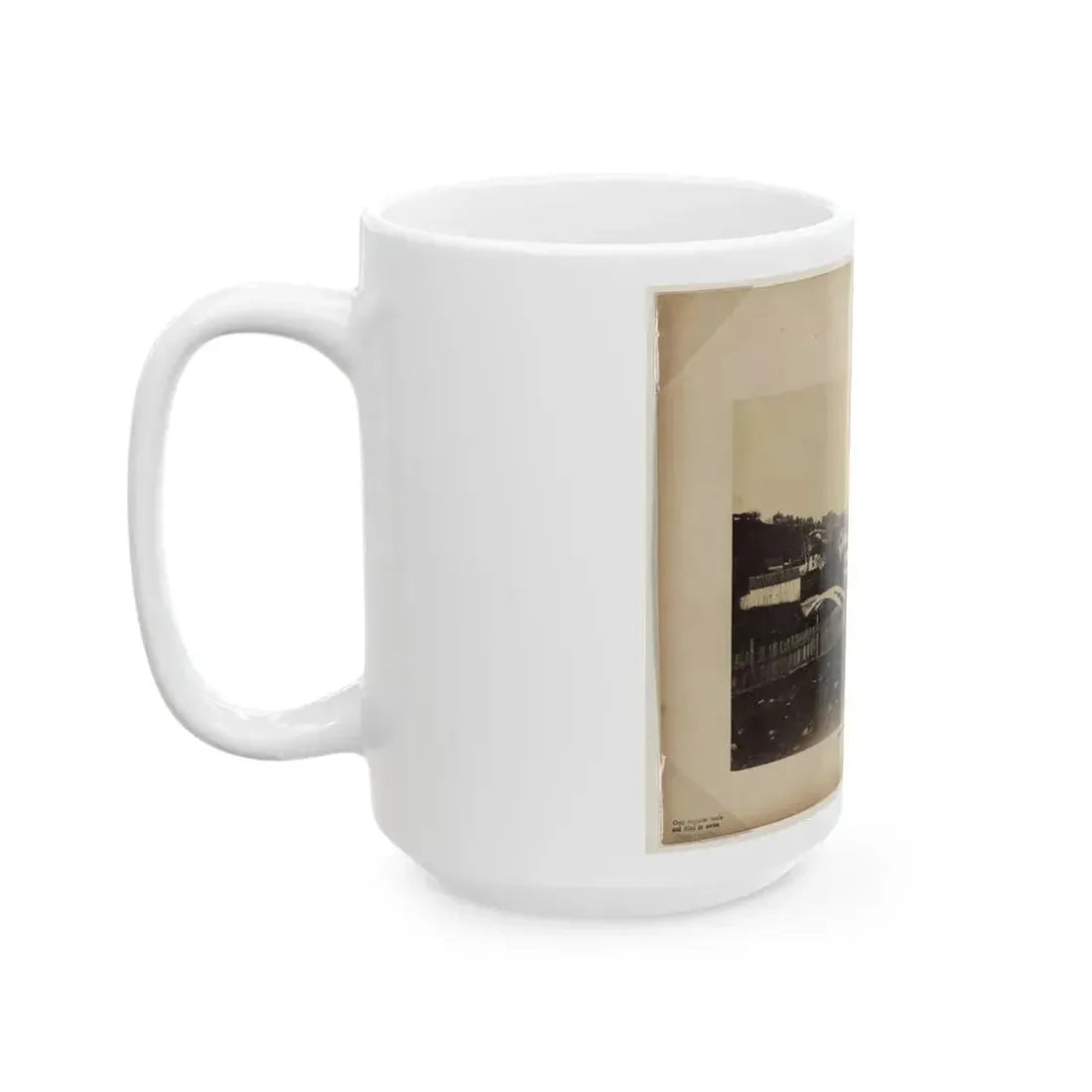 Aqueduct Bridge, Georgetown, D.C., Looking Toward Washington (U.S. Civil War) White Coffee Mug - Go Mug Yourself