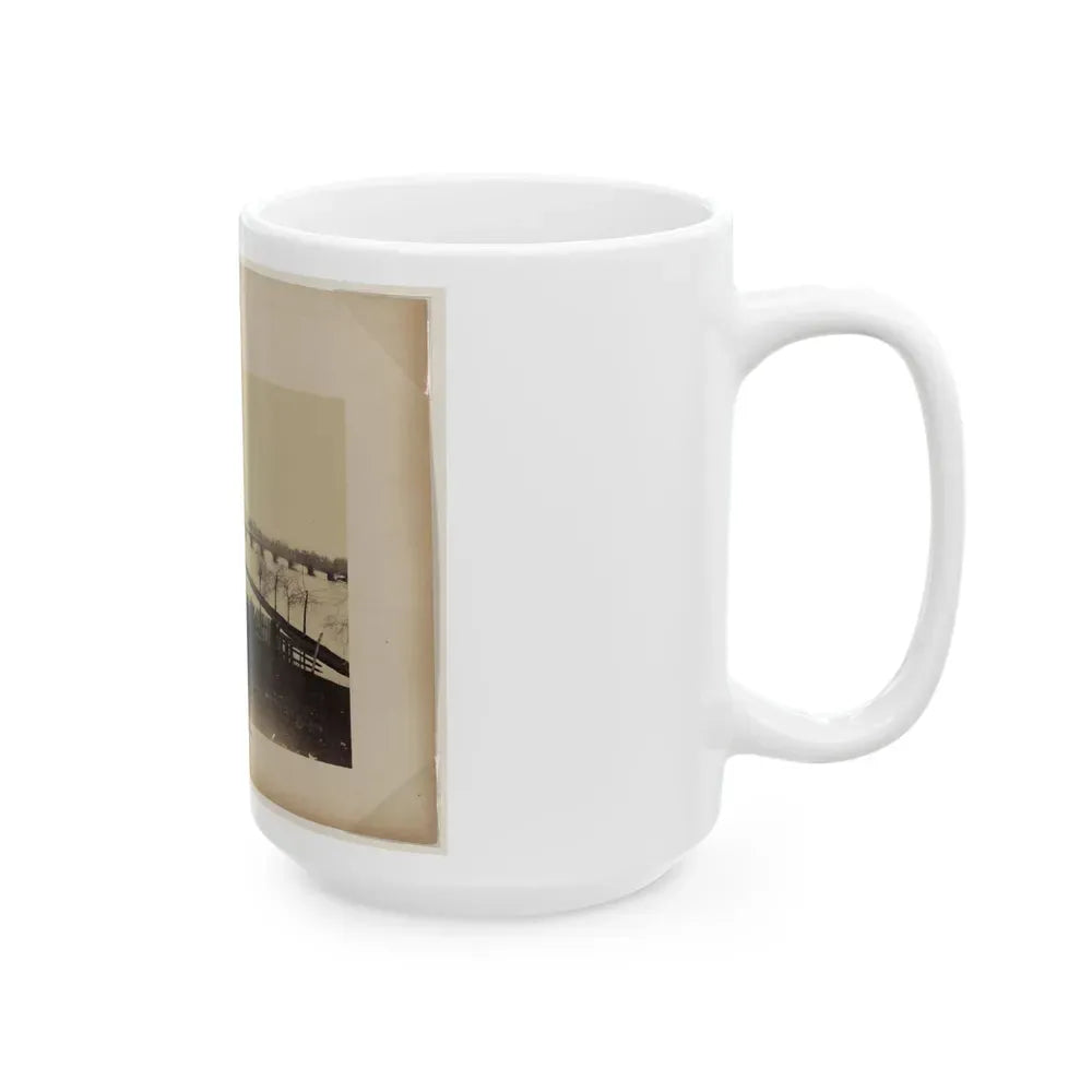 Aqueduct Bridge, Georgetown, D.C., Looking Toward Washington (U.S. Civil War) White Coffee Mug - Go Mug Yourself