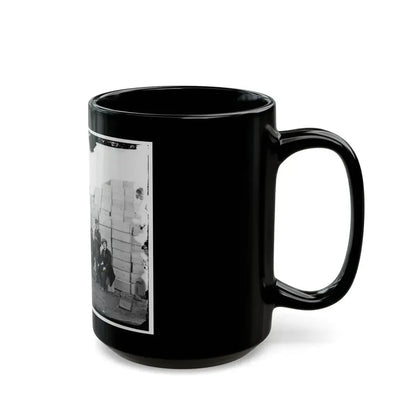 Aquia Creek Landing, Va. Clerks Of The Commissary Depot By Railroad Car And Packing Cases (U.S. Civil War) Black Coffee Mug - Go Mug Yourself