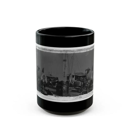 Aquia Creek Landing, Va. Embarkation Of 9th Army Corps For Fort Monroe; Another View (U.S. Civil War) Black Coffee Mug 15oz - Go Mug Yourself