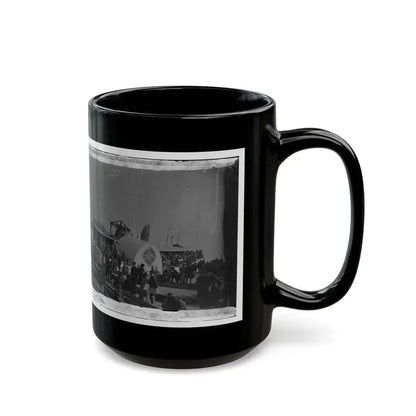 Aquia Creek Landing, Va. Embarkation Of 9th Army Corps For Fort Monroe; Another View (U.S. Civil War) Black Coffee Mug - Go Mug Yourself