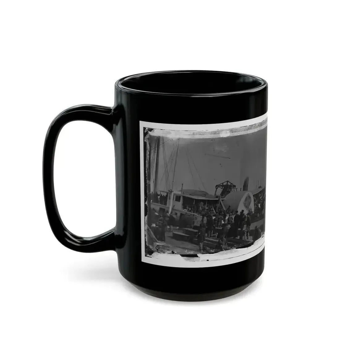 Aquia Creek Landing, Va. Embarkation Of 9th Army Corps For Fort Monroe; Another View (U.S. Civil War) Black Coffee Mug - Go Mug Yourself
