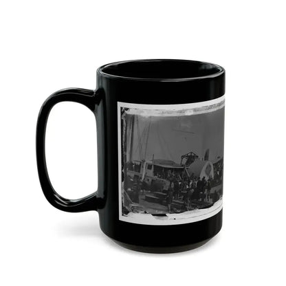 Aquia Creek Landing, Va. Embarkation Of 9th Army Corps For Fort Monroe; Another View (U.S. Civil War) Black Coffee Mug - Go Mug Yourself