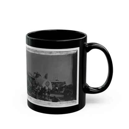 Aquia Creek Landing, Va. Embarkation Of 9th Army Corps For Fort Monroe; Another View (U.S. Civil War) Black Coffee Mug - Go Mug Yourself
