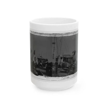Aquia Creek Landing, Va. Embarkation Of 9th Army Corps For Fort Monroe; Another View (U.S. Civil War) White Coffee Mug 15oz - Go Mug Yourself