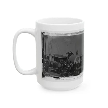 Aquia Creek Landing, Va. Embarkation Of 9th Army Corps For Fort Monroe; Another View (U.S. Civil War) White Coffee Mug - Go Mug Yourself