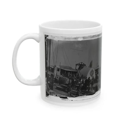 Aquia Creek Landing, Va. Embarkation Of 9th Army Corps For Fort Monroe; Another View (U.S. Civil War) White Coffee Mug - Go Mug Yourself
