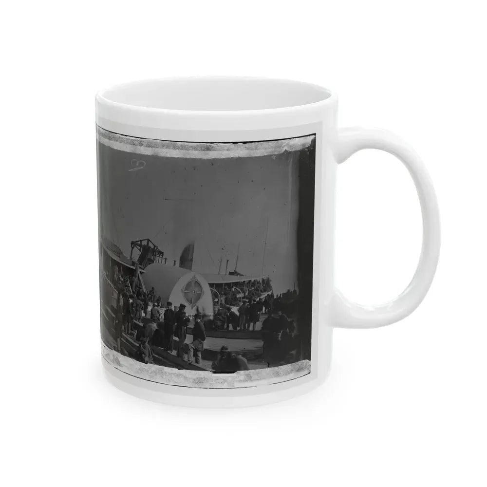 Aquia Creek Landing, Va. Embarkation Of 9th Army Corps For Fort Monroe; Another View (U.S. Civil War) White Coffee Mug - Go Mug Yourself