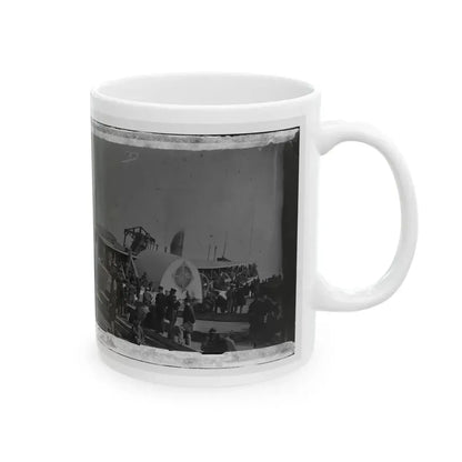 Aquia Creek Landing, Va. Embarkation Of 9th Army Corps For Fort Monroe; Another View (U.S. Civil War) White Coffee Mug - Go Mug Yourself