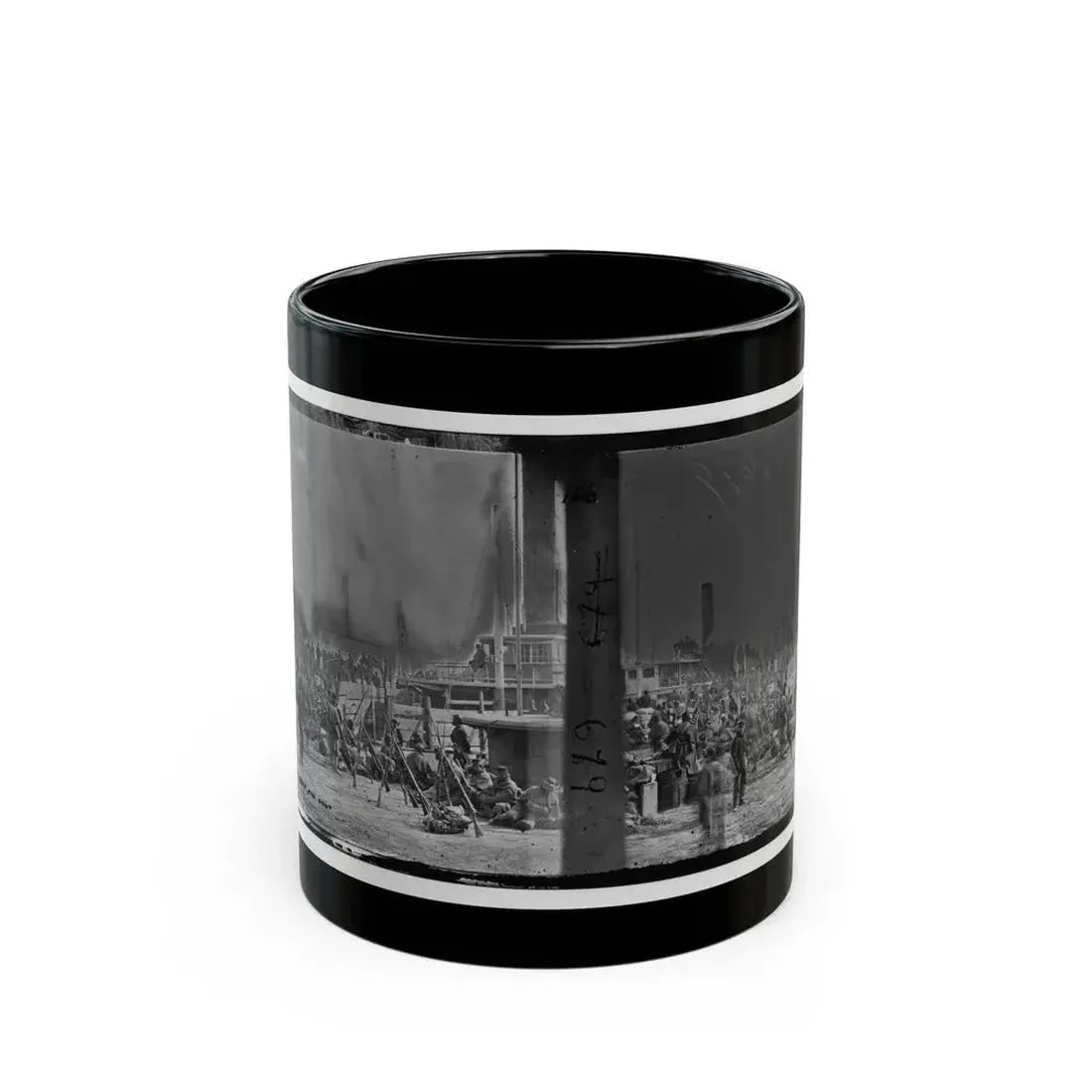 Aquia Creek Landing, Va. Embarkation Of 9th Army Corps For Fort Monroe (U.S. Civil War) Black Coffee Mug 11oz - Go Mug Yourself