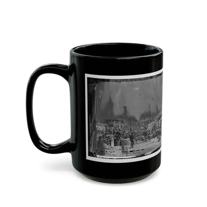 Aquia Creek Landing, Va. Embarkation Of 9th Army Corps For Fort Monroe (U.S. Civil War) Black Coffee Mug - Go Mug Yourself