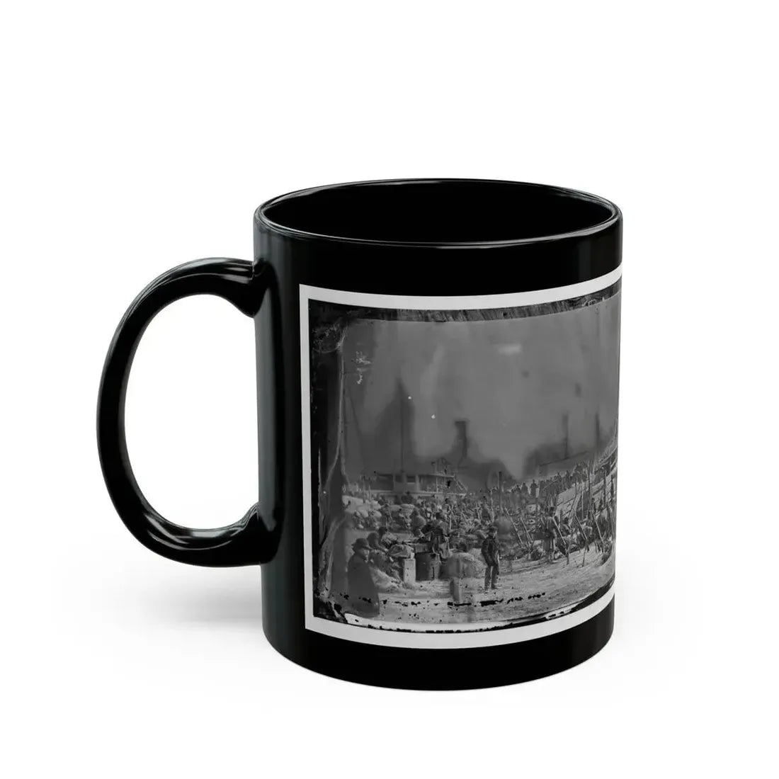 Aquia Creek Landing, Va. Embarkation Of 9th Army Corps For Fort Monroe (U.S. Civil War) Black Coffee Mug - Go Mug Yourself