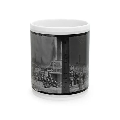 Aquia Creek Landing, Va. Embarkation Of 9th Army Corps For Fort Monroe (U.S. Civil War) White Coffee Mug 11oz - Go Mug Yourself