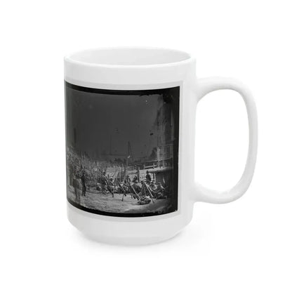 Aquia Creek Landing, Va. Embarkation Of 9th Army Corps For Fort Monroe (U.S. Civil War) White Coffee Mug - Go Mug Yourself