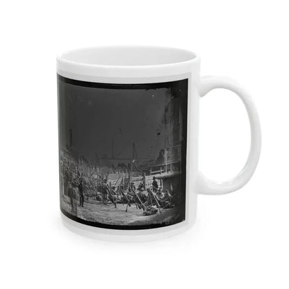Aquia Creek Landing, Va. Embarkation Of 9th Army Corps For Fort Monroe (U.S. Civil War) White Coffee Mug - Go Mug Yourself