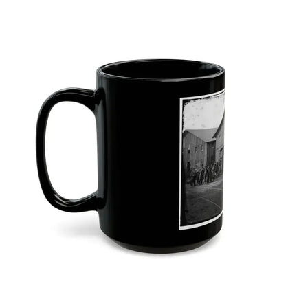 Aquia Creek Landing, Va. Personnel In Front Of Quartermaster's Office (U.S. Civil War) Black Coffee Mug - Go Mug Yourself