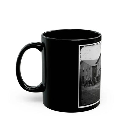 Aquia Creek Landing, Va. Personnel In Front Of Quartermaster's Office (U.S. Civil War) Black Coffee Mug - Go Mug Yourself