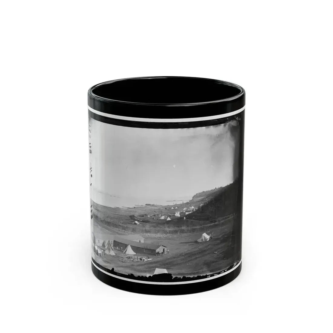 Aquia Creek Landing, Va. View Of The Federal Supply Depot (U.S. Civil War) Black Coffee Mug 11oz - Go Mug Yourself