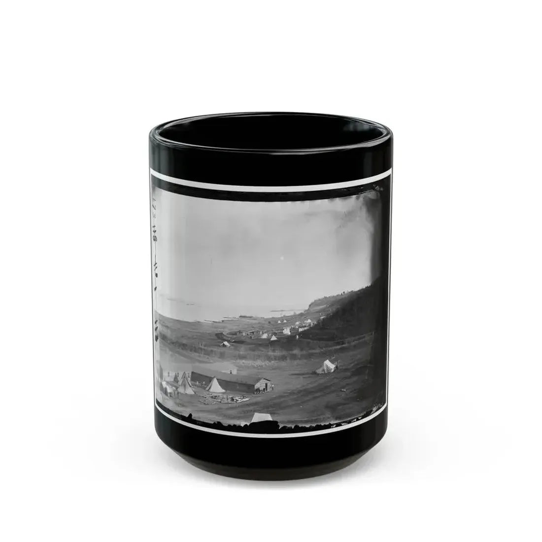 Aquia Creek Landing, Va. View Of The Federal Supply Depot (U.S. Civil War) Black Coffee Mug 15oz - Go Mug Yourself
