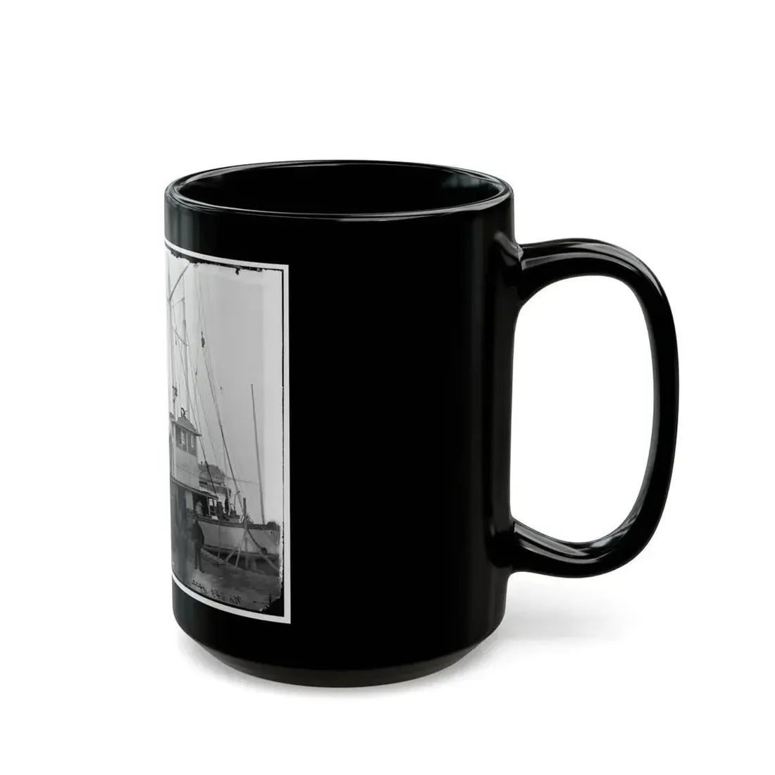 Aquia Creek Landing, Va. Wharf With Transport And Supplies (U.S. Civil War) Black Coffee Mug - Go Mug Yourself