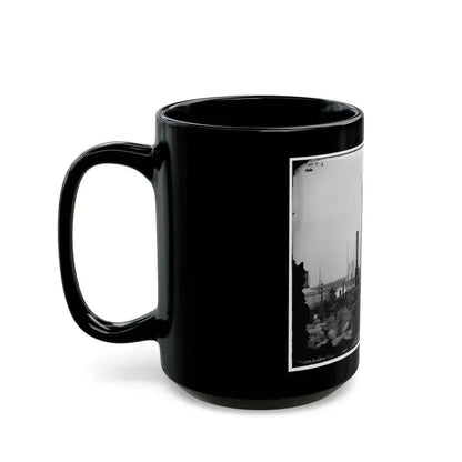 Aquia Creek Landing, Va. Wharf With Transport And Supplies (U.S. Civil War) Black Coffee Mug - Go Mug Yourself