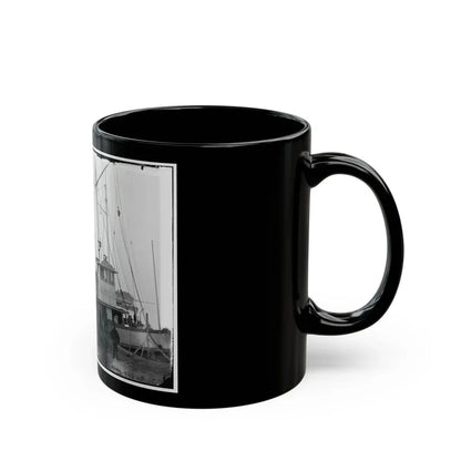 Aquia Creek Landing, Va. Wharf With Transport And Supplies (U.S. Civil War) Black Coffee Mug - Go Mug Yourself