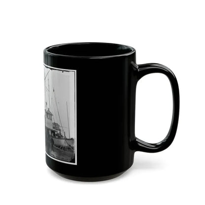 Aquia Creek Landing, Va. Wharf With Transport And Supplies (U.S. Civil War) Black Coffee Mug - Go Mug Yourself