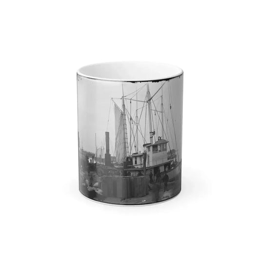 Aquia Creek Landing, Va. Wharf With Transport and Supplies (U.S. Civil War) Color Changing Coffee Mug 11oz Default Title 11oz - Go Mug Yourself