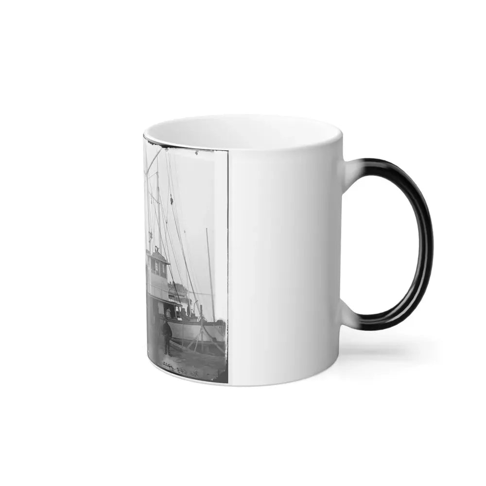 Aquia Creek Landing, Va. Wharf With Transport and Supplies (U.S. Civil War) Color Changing Coffee Mug 11oz - Go Mug Yourself