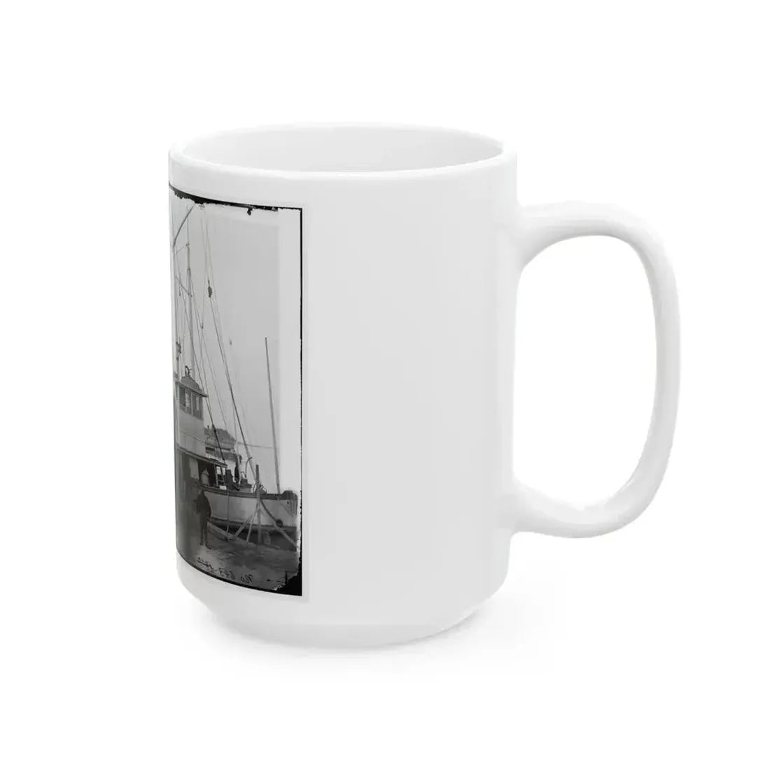 Aquia Creek Landing, Va. Wharf With Transport And Supplies (U.S. Civil War) White Coffee Mug - Go Mug Yourself