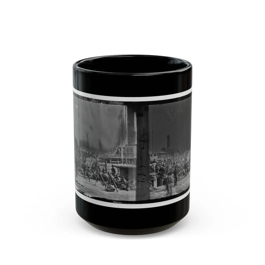 Aquia Creek Landing, Va. Embarkation Of 9th Army Corps For Fort Monroe (U.S. Civil War) Black Coffee Mug-15oz-Go Mug Yourself