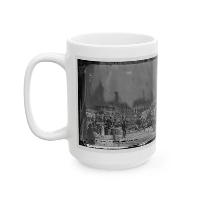Aquia Creek Landing, Va. Embarkation Of 9th Army Corps For Fort Monroe (U.S. Civil War) White Coffee Mug-Go Mug Yourself