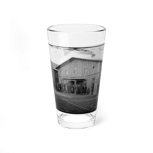 Aquia Creek Landing, Va. Personnel In Front Of Quartermaster's Office (U.S. Civil War) Pint Glass 16oz-16oz-Go Mug Yourself