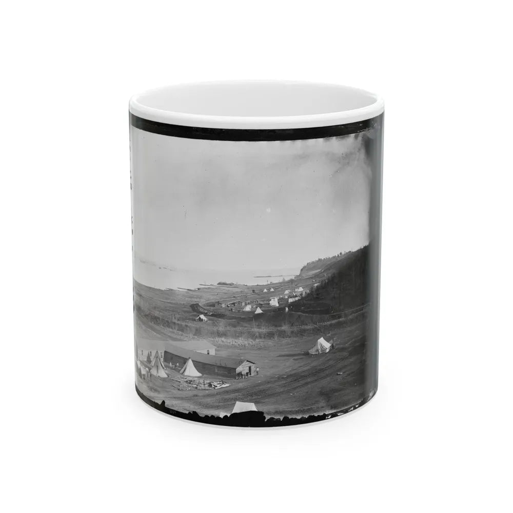 Aquia Creek Landing, Va. View Of The Federal Supply Depot (U.S. Civil War) White Coffee Mug-11oz-Go Mug Yourself