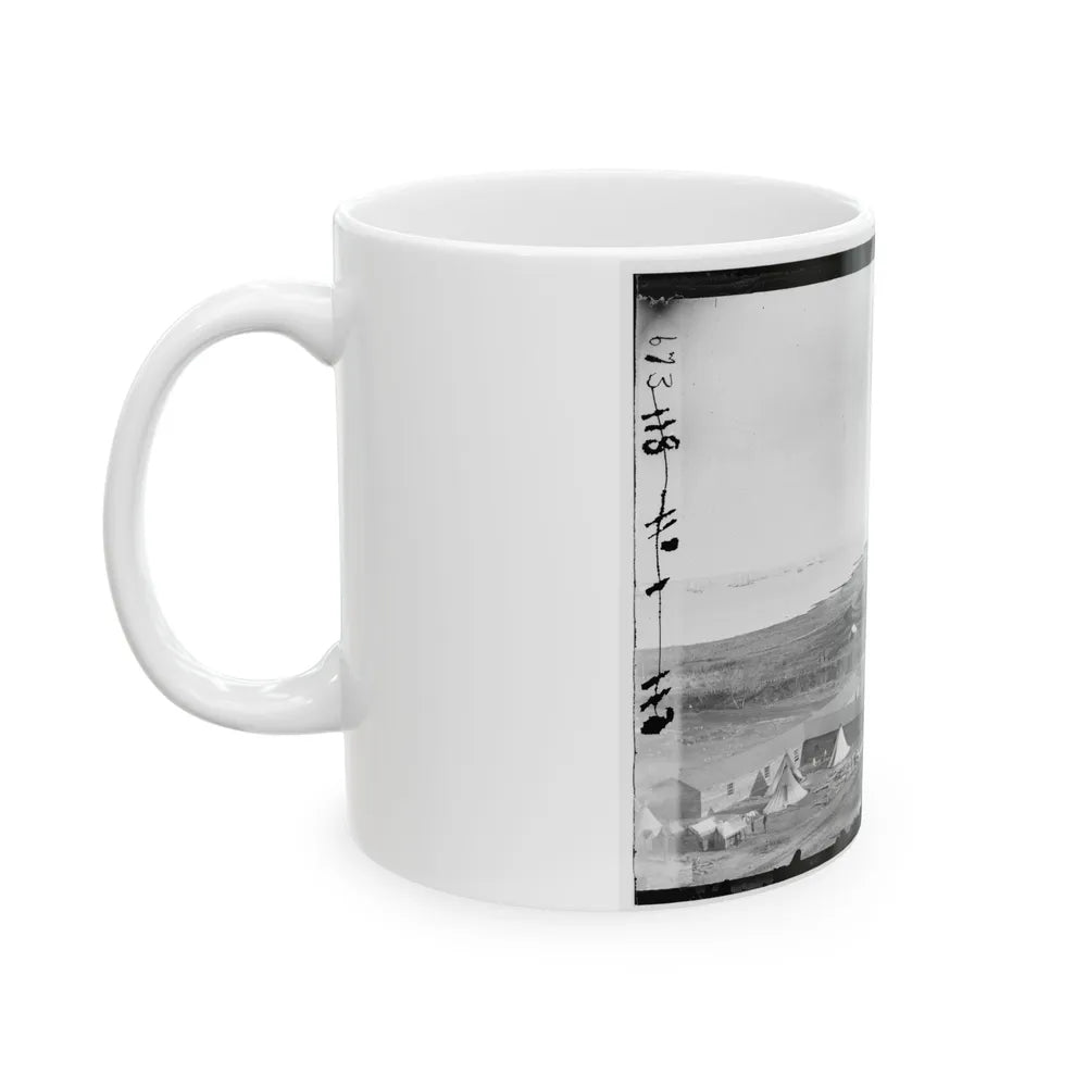 Aquia Creek Landing, Va. View Of The Federal Supply Depot (U.S. Civil War) White Coffee Mug-Go Mug Yourself