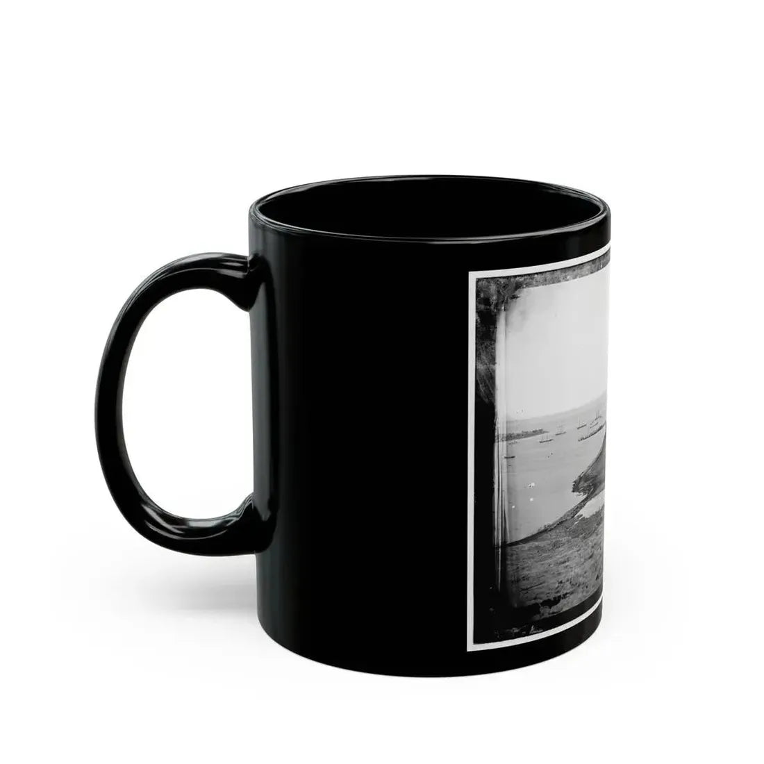 Aquia Creek Landing, Virginia. Distant View Of Federal Supply Depot (U.S. Civil War) Black Coffee Mug - Go Mug Yourself